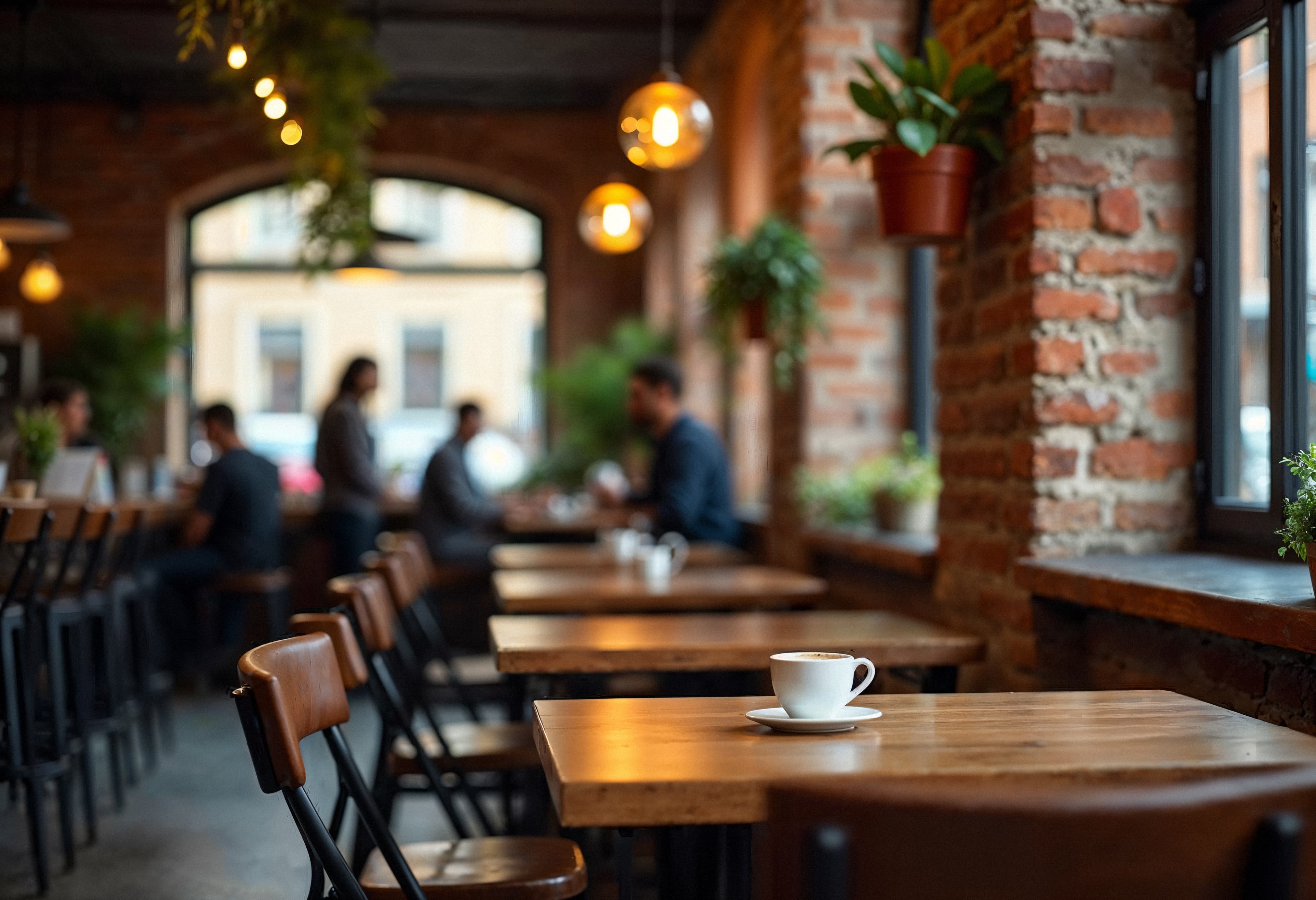 Cozy coffee shop interior